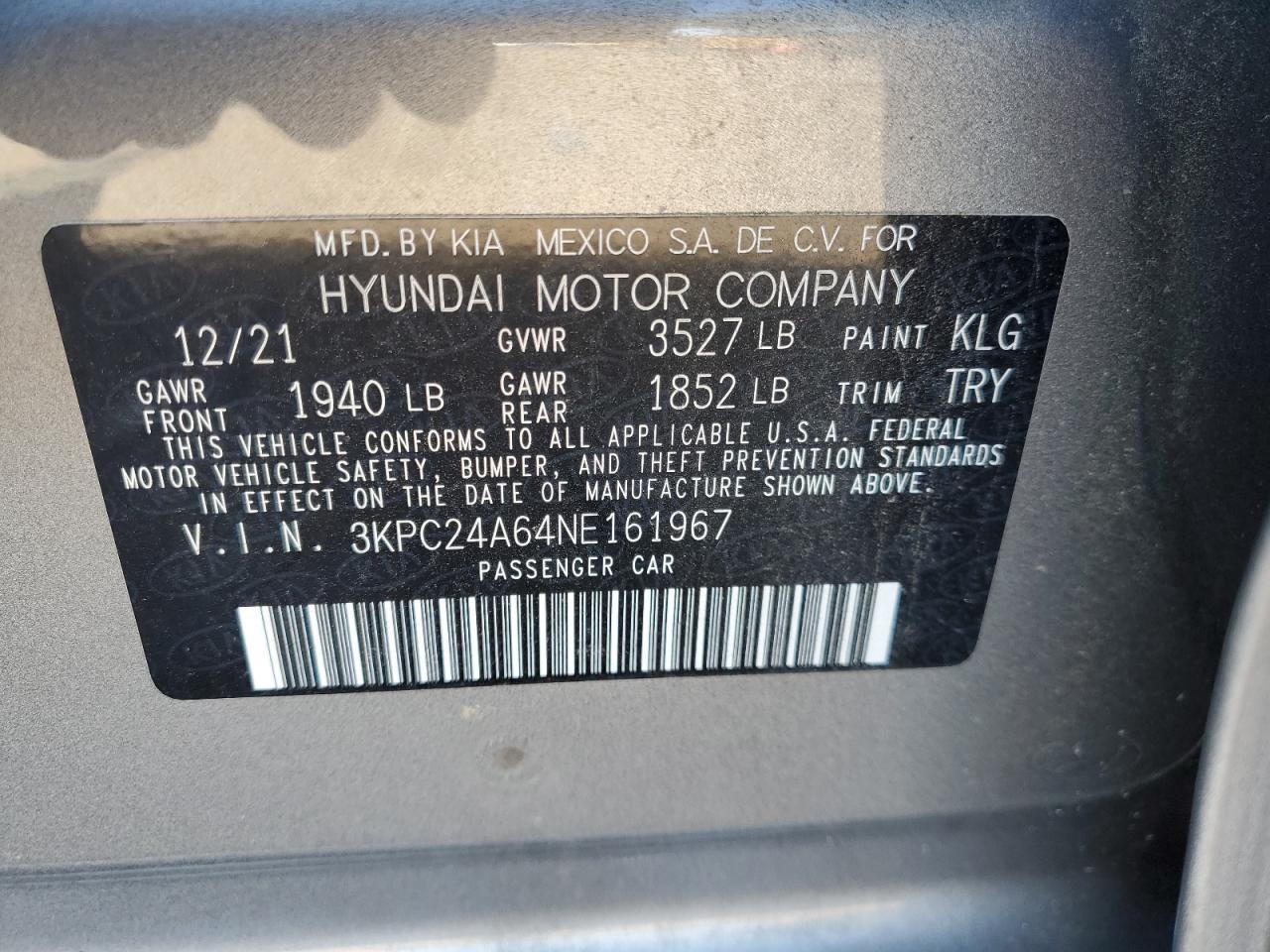 2022 HYUNDAI ACCENT