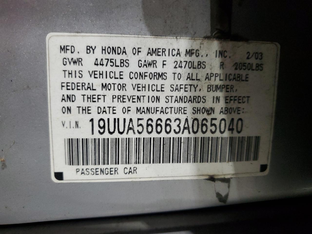 2003 ACURA TL