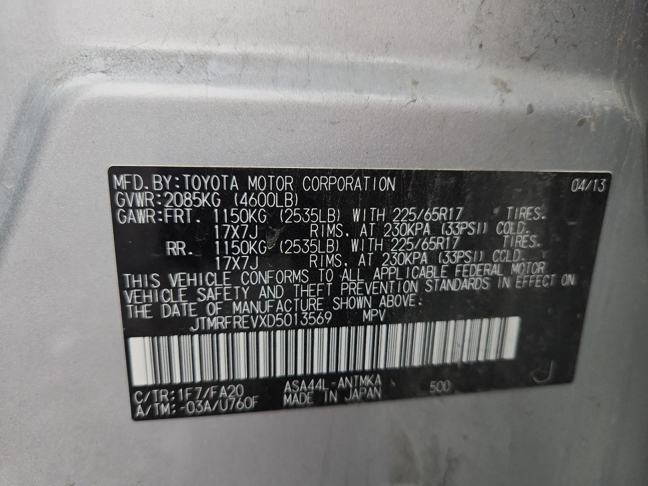 2013 TOYOTA RAV4