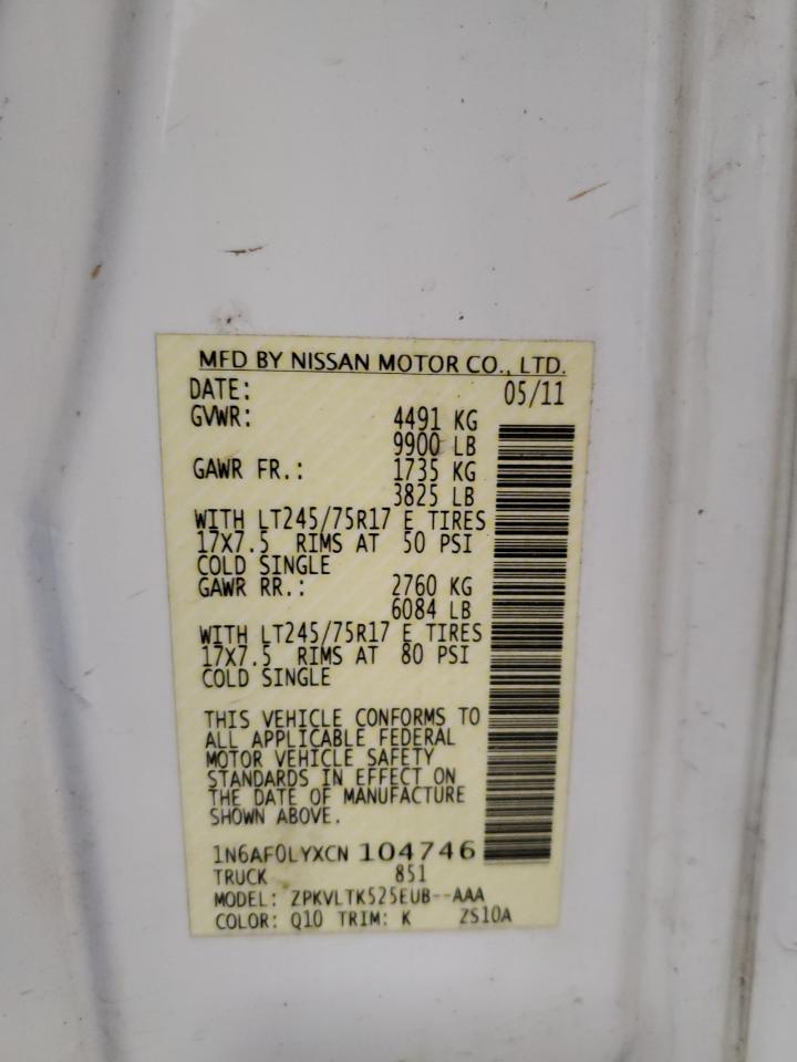 2012 NISSAN NV 2500