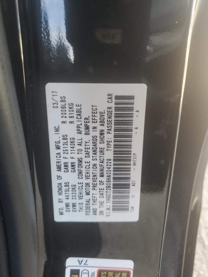 2017 HONDA ACCORD