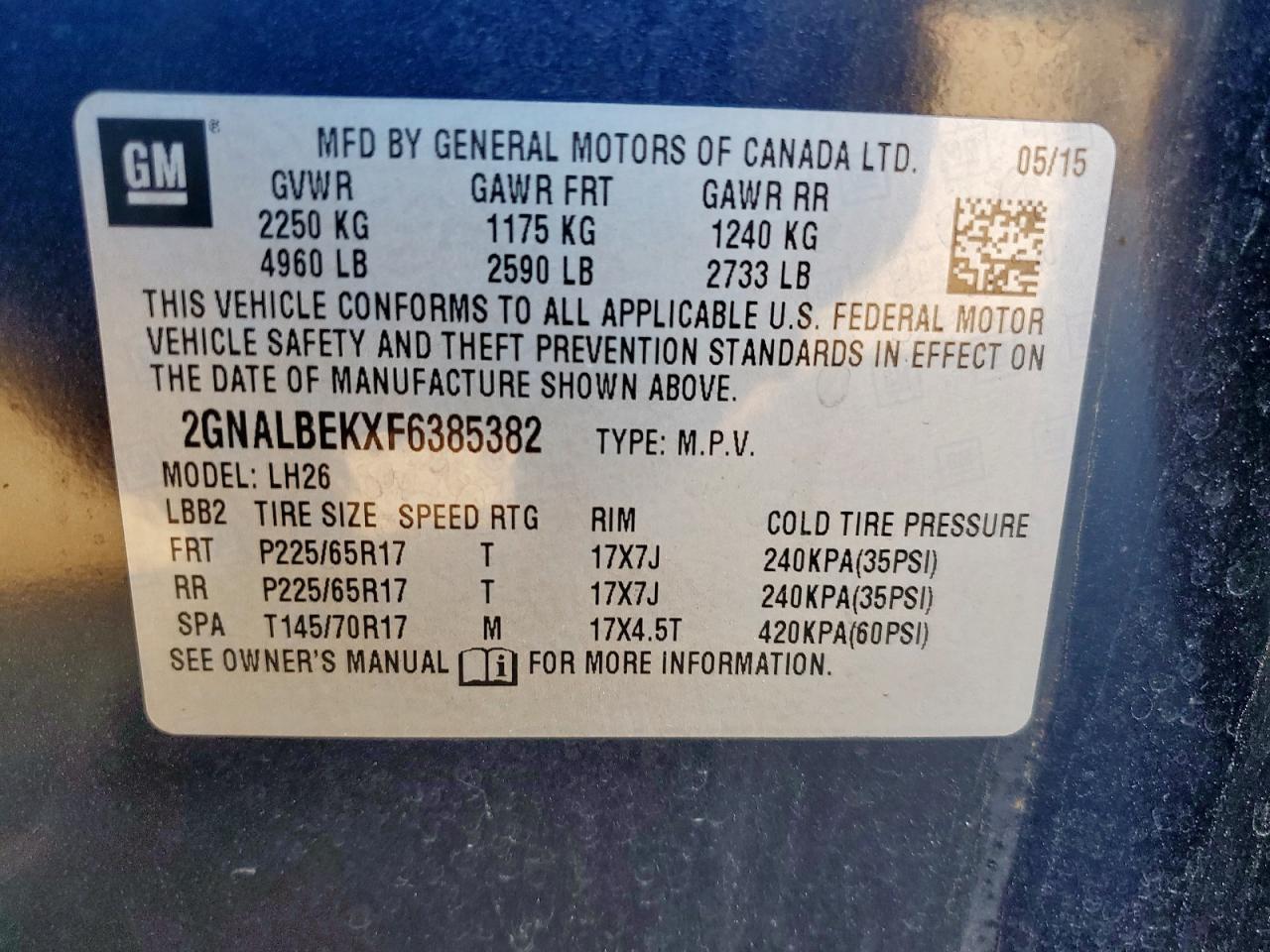 2015 CHEVROLET EQUINOX
