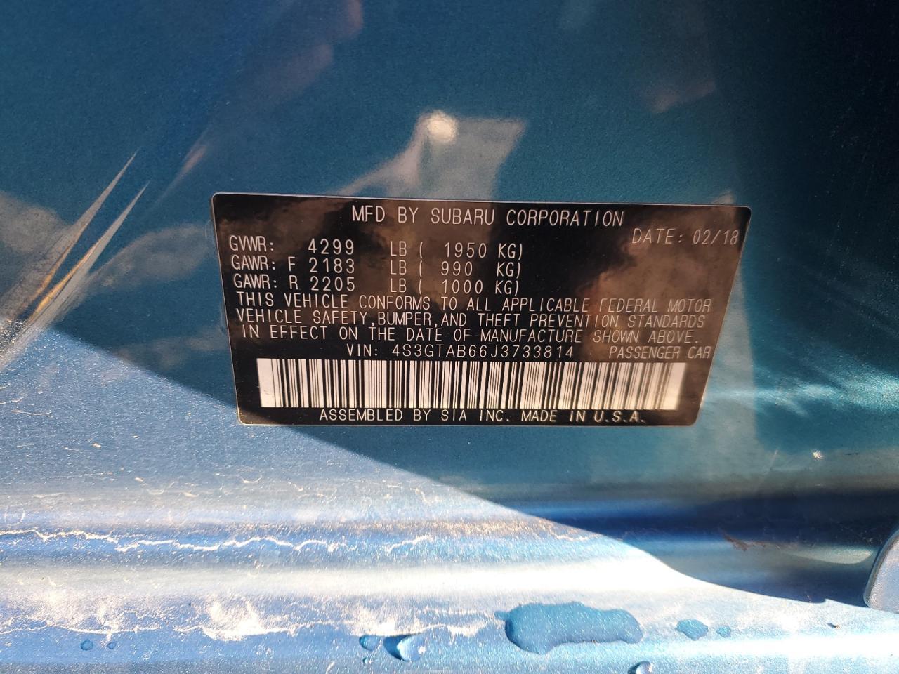 2018 SUBARU IMPREZA