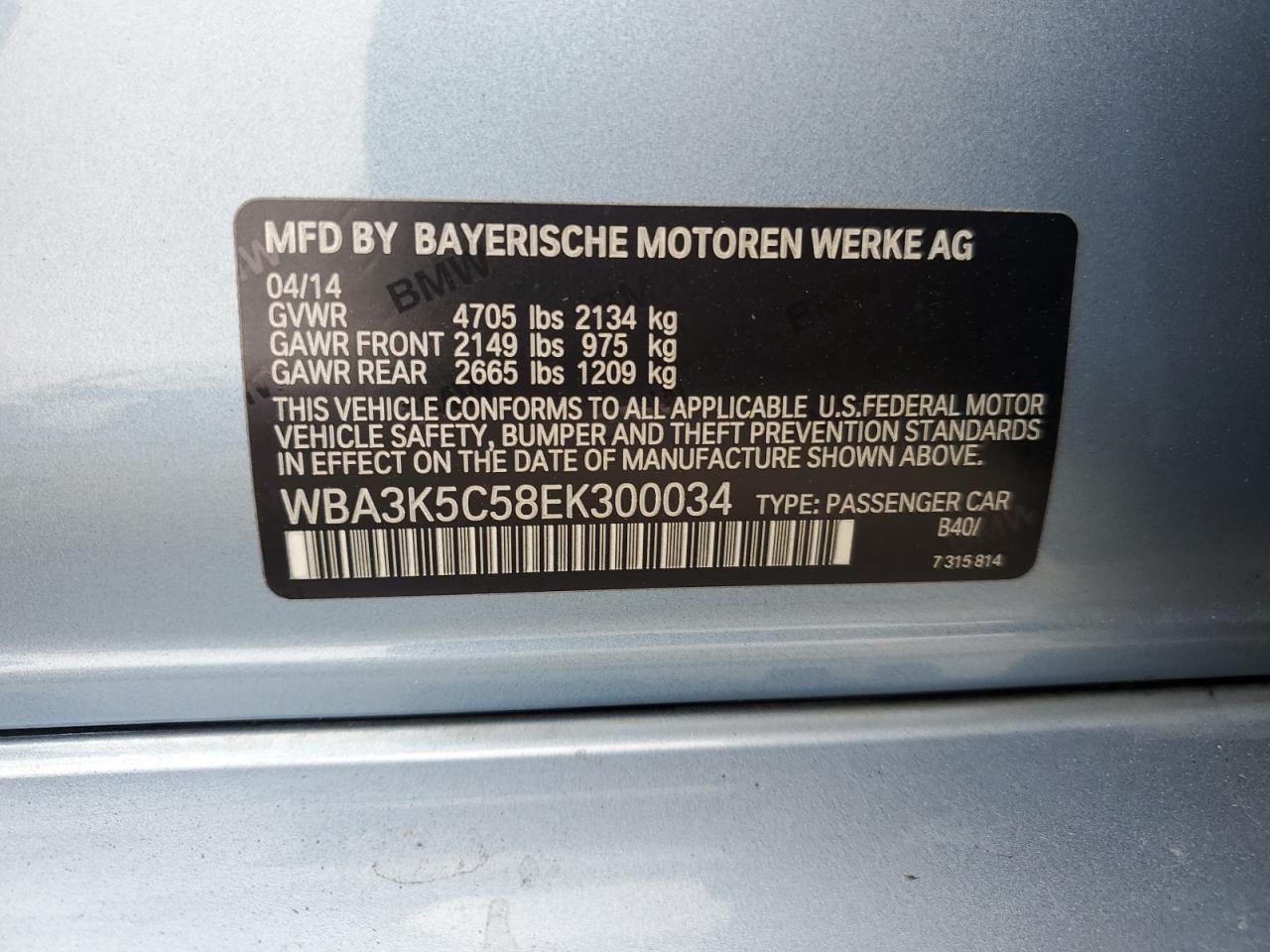 2014 BMW 3 SERIES