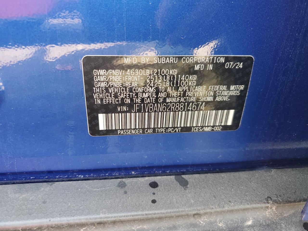 2024 SUBARU WRX