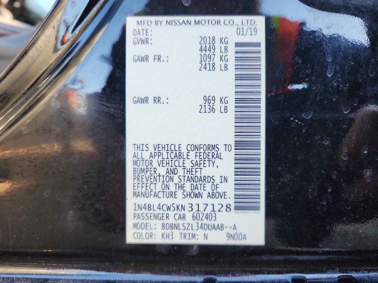 2019 NISSAN ALTIMA