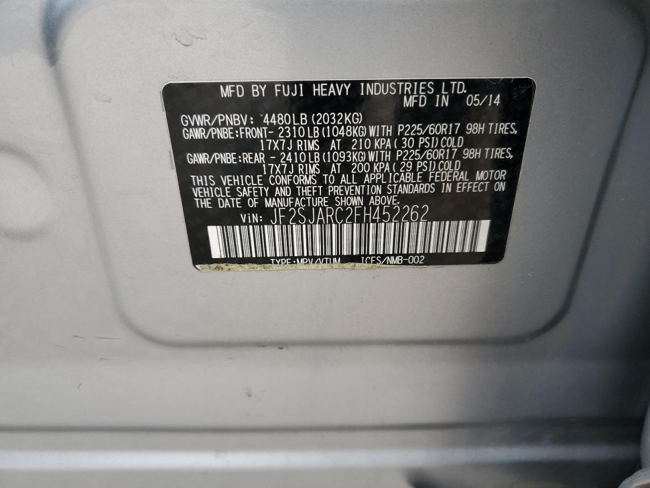 2015 SUBARU FORESTER