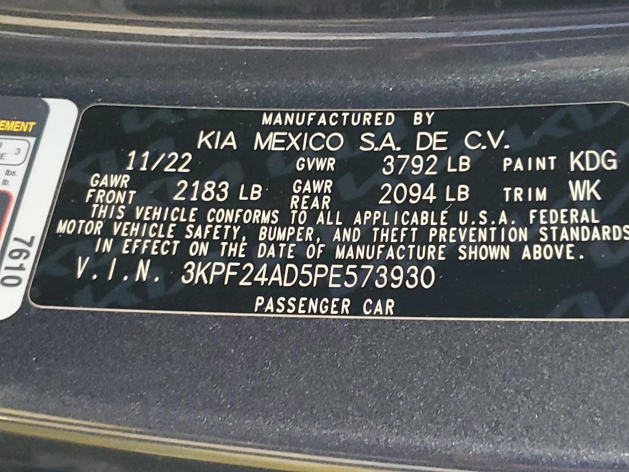 2023 KIA FORTE