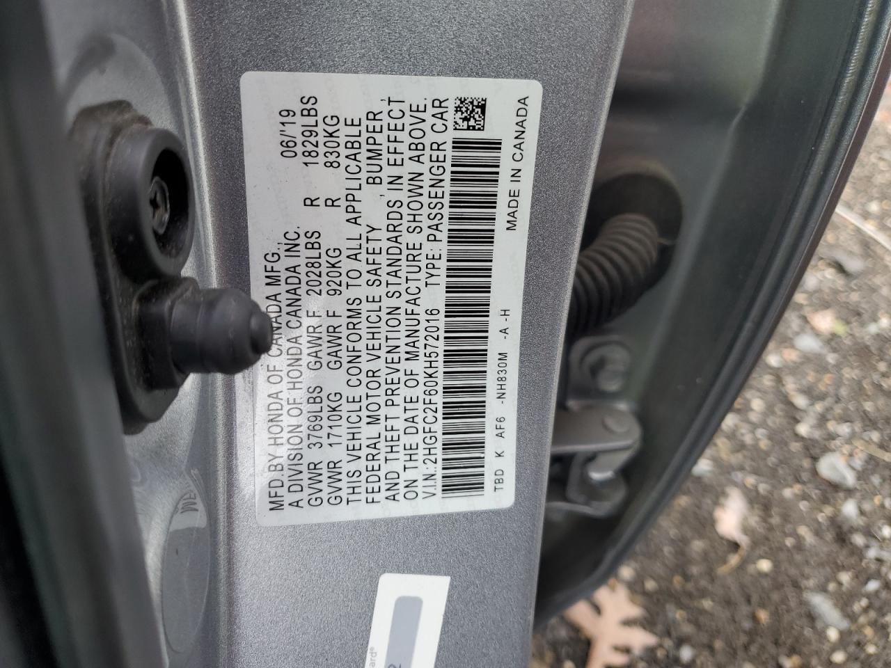 2019 HONDA CIVIC