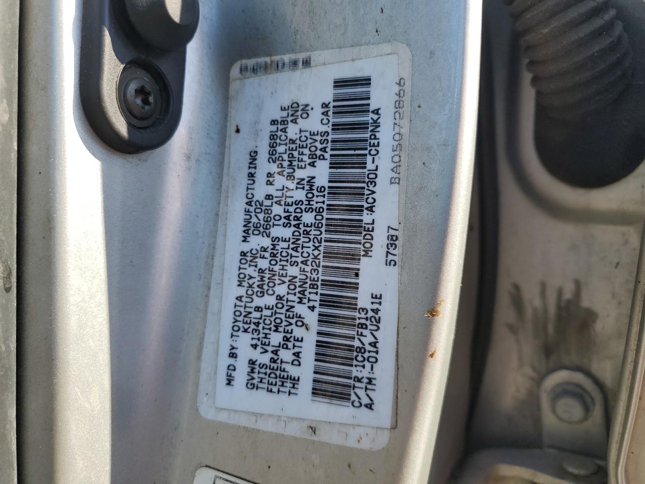 2002 TOYOTA CAMRY