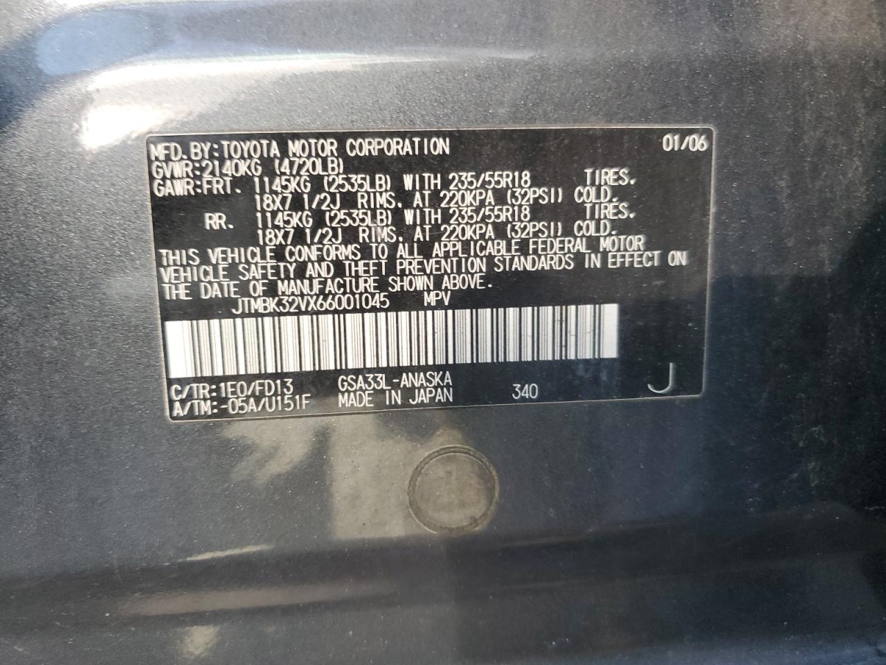 2006 TOYOTA RAV4