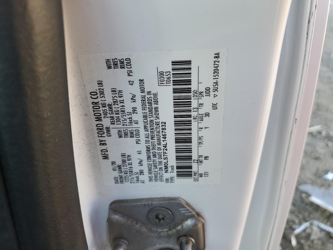 2020 FORD TRANSIT CONNECT