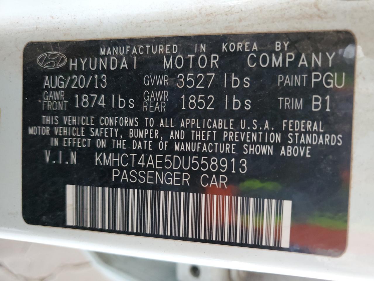 2013 HYUNDAI ACCENT