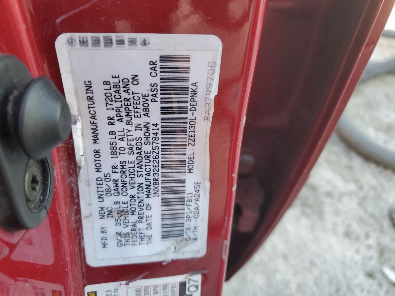 2006 TOYOTA COROLLA
