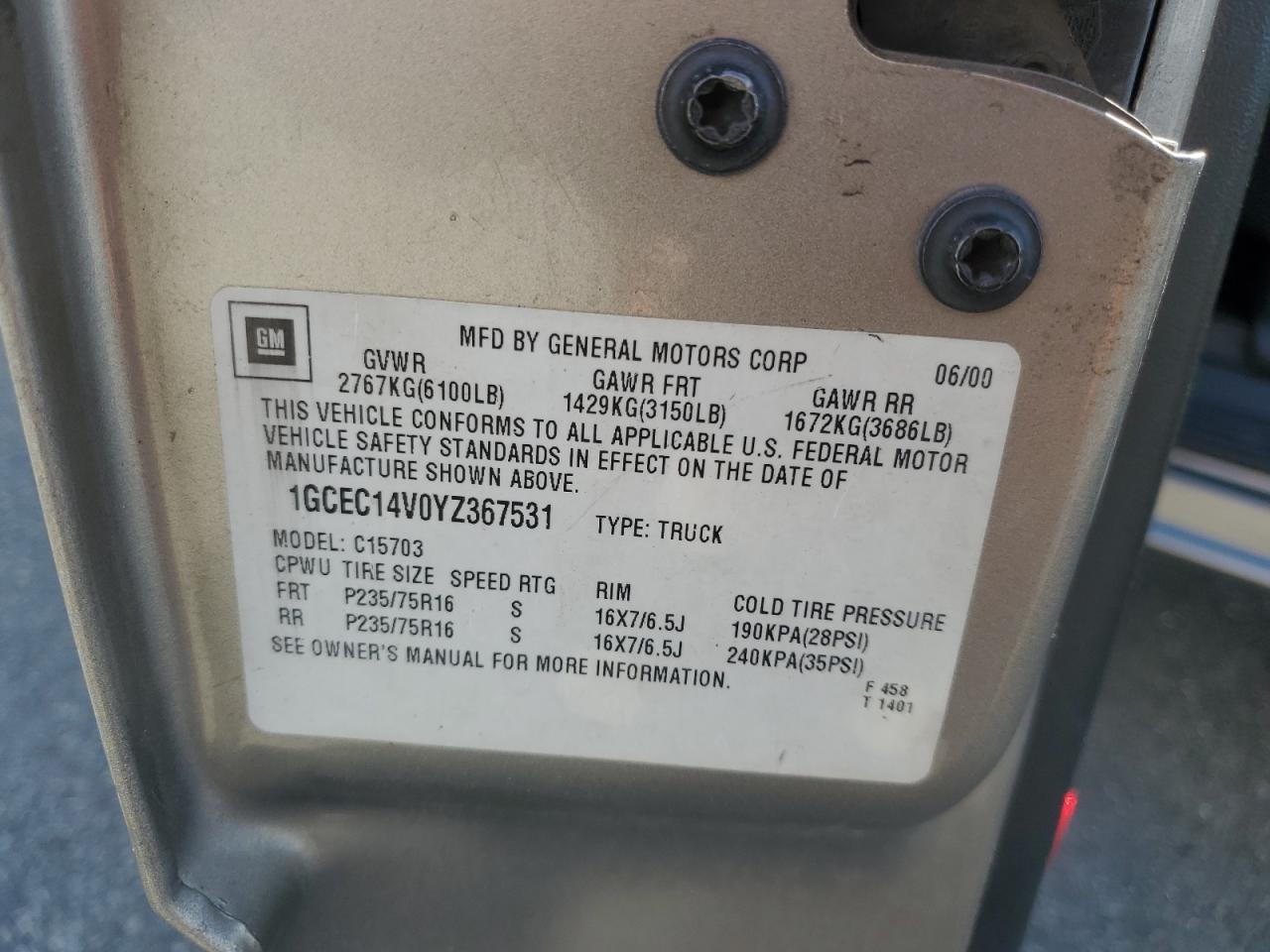 2000 CHEVROLET Silverado