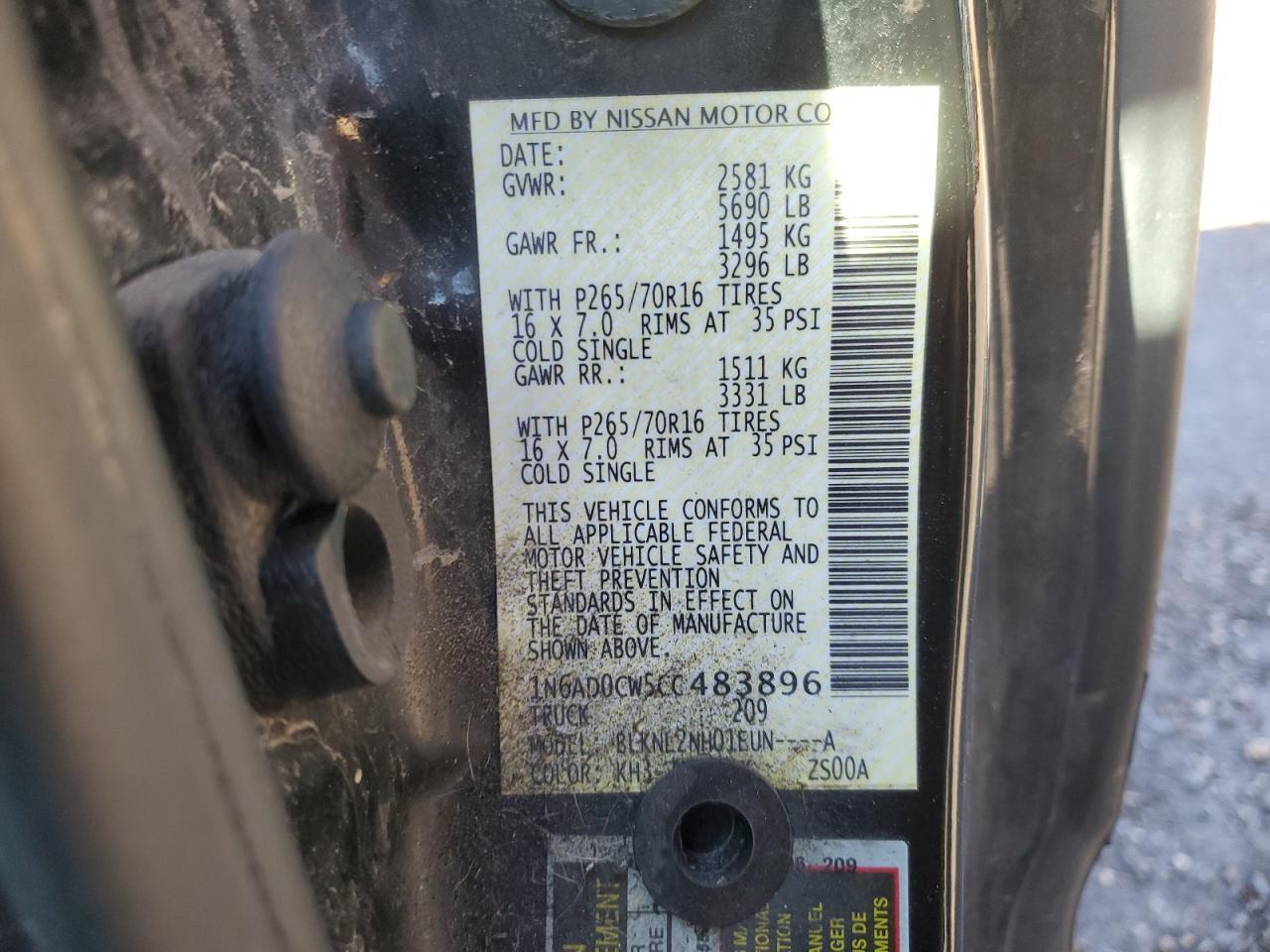 2012 NISSAN Frontier