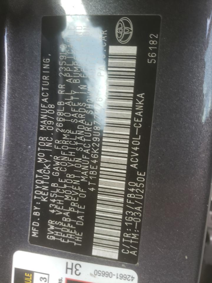 2009 TOYOTA CAMRY