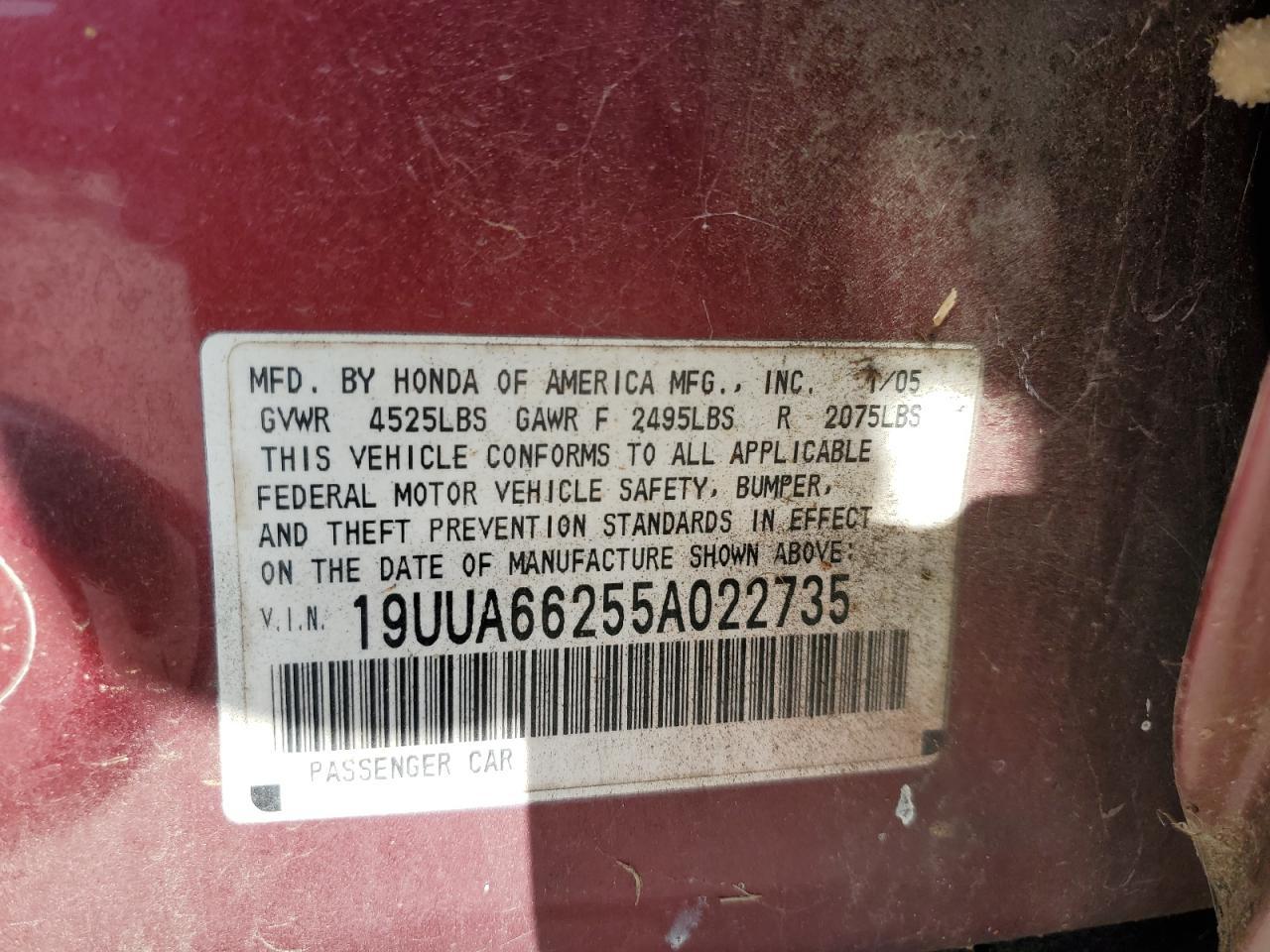 2005 ACURA TL
