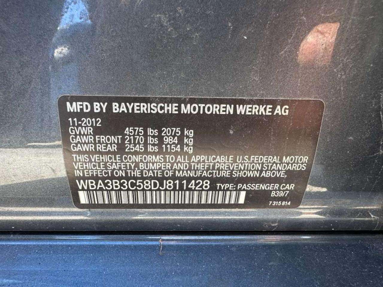 2013 BMW 3 SERIES