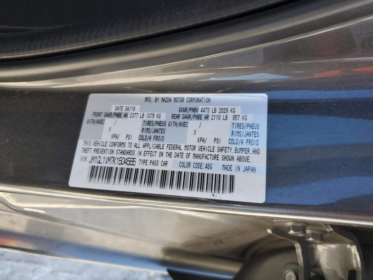 2019 MAZDA 6