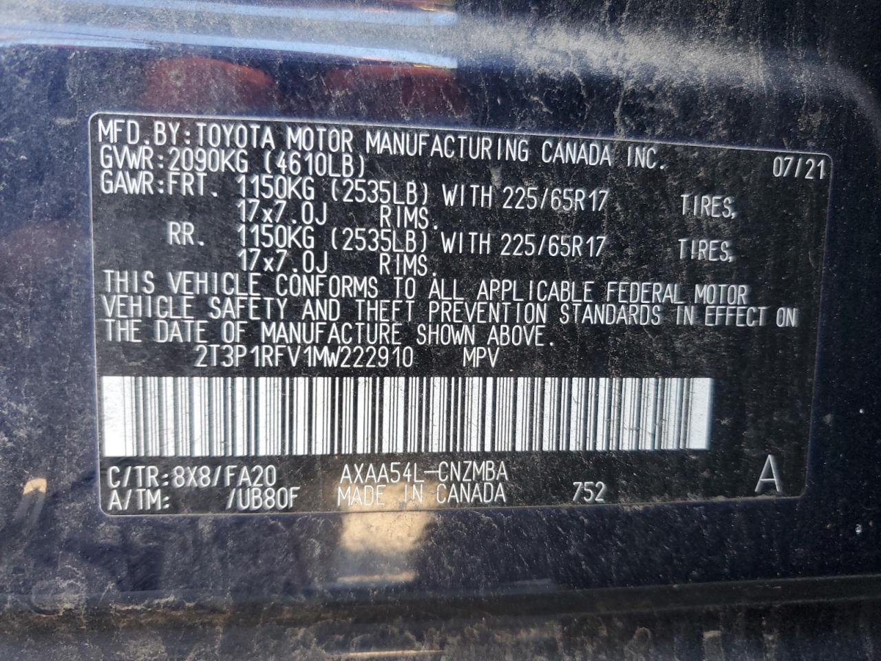 2021 TOYOTA RAV4
