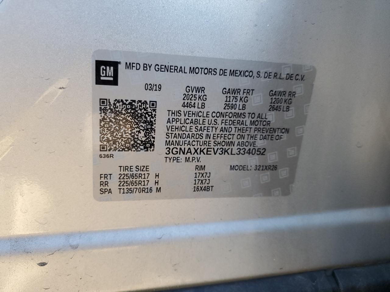 2019 CHEVROLET EQUINOX