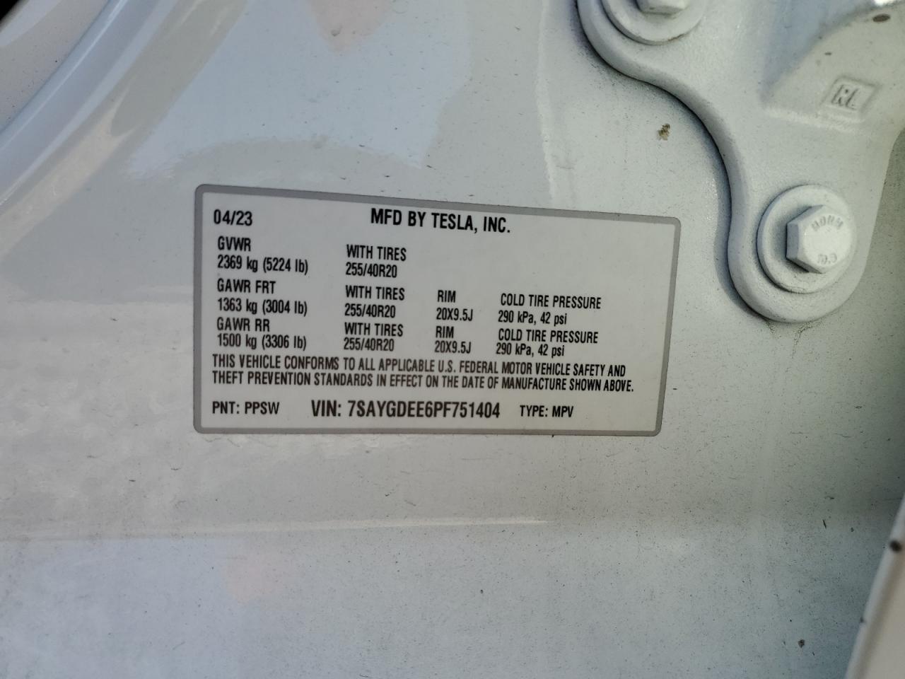2023 TESLA MODEL Y
