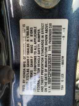 2016 HONDA CIVIC