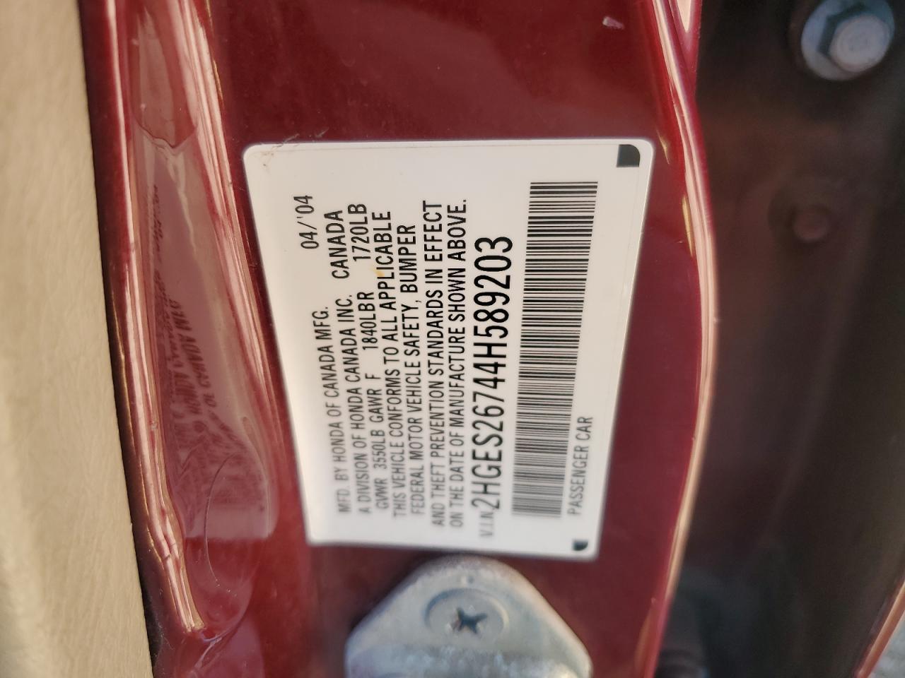 2004 HONDA CIVIC
