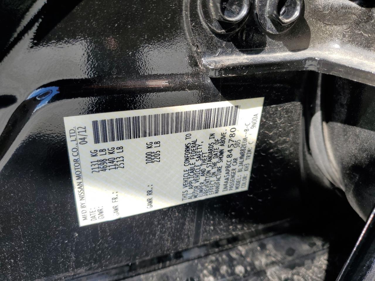 2012 NISSAN Maxima