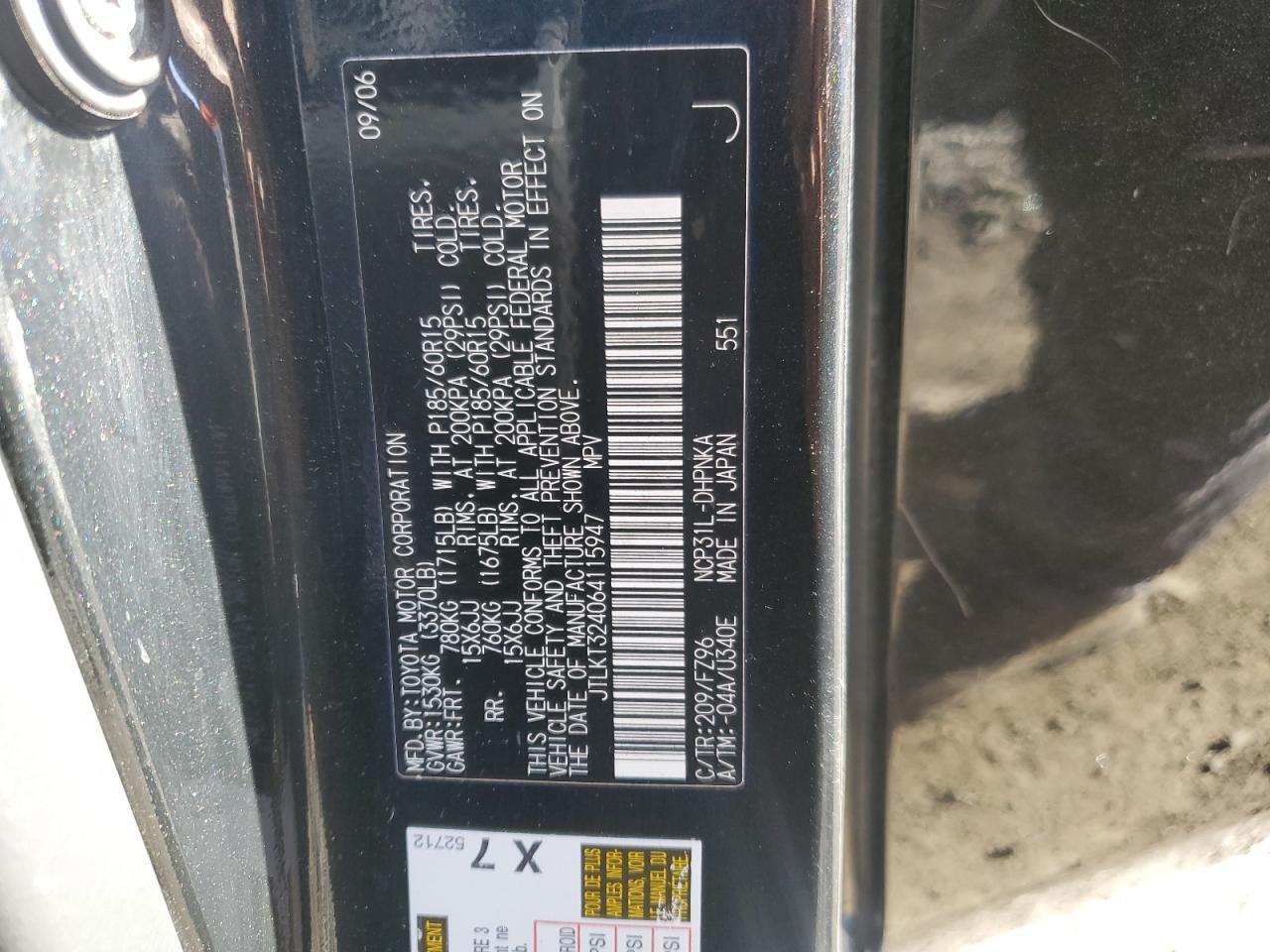 2006 TOYOTA SCION