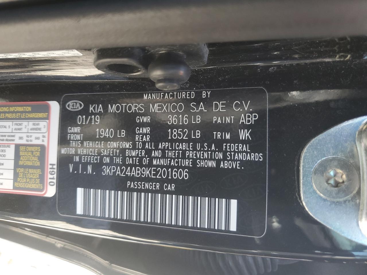 2019 KIA RIO