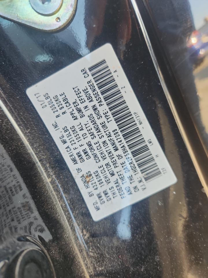 2017 HONDA ACCORD