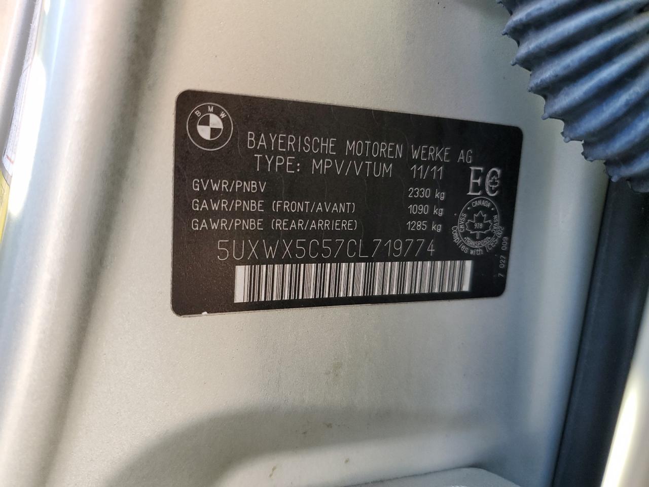 2012 BMW X3