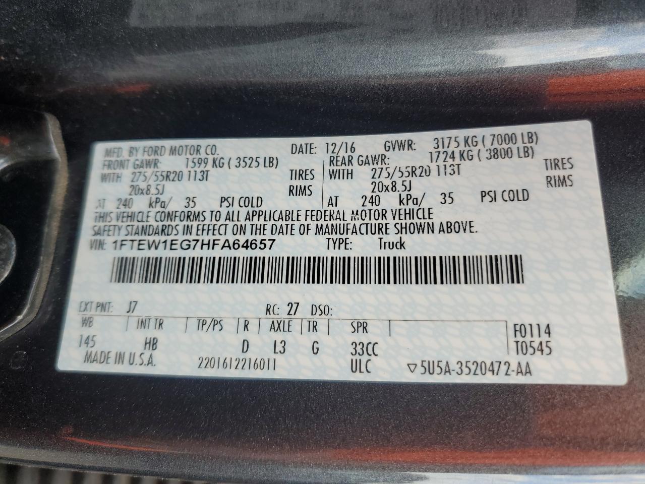 2017 FORD F-150
