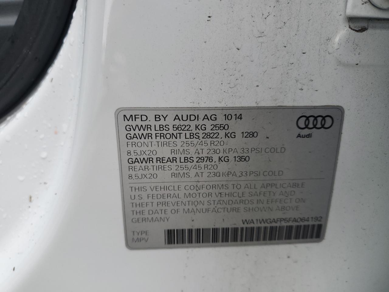 2015 AUDI Q5