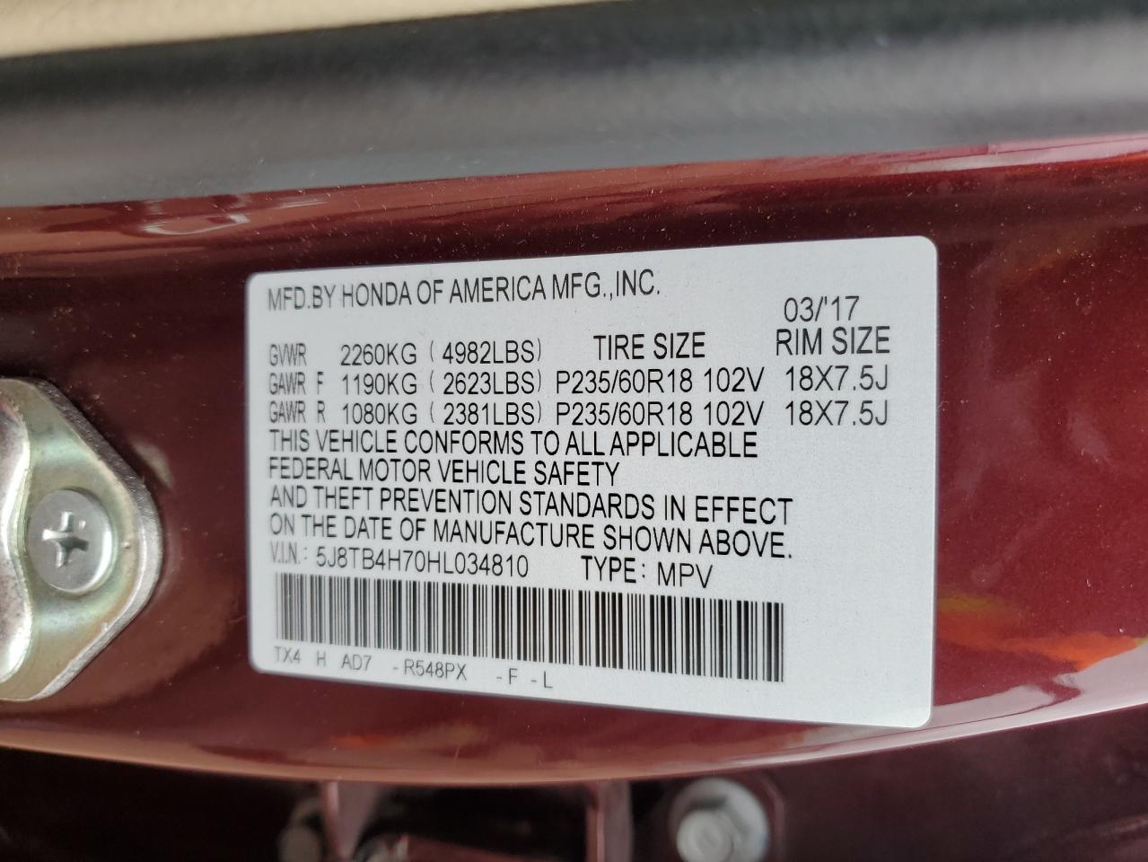2017 ACURA RDX