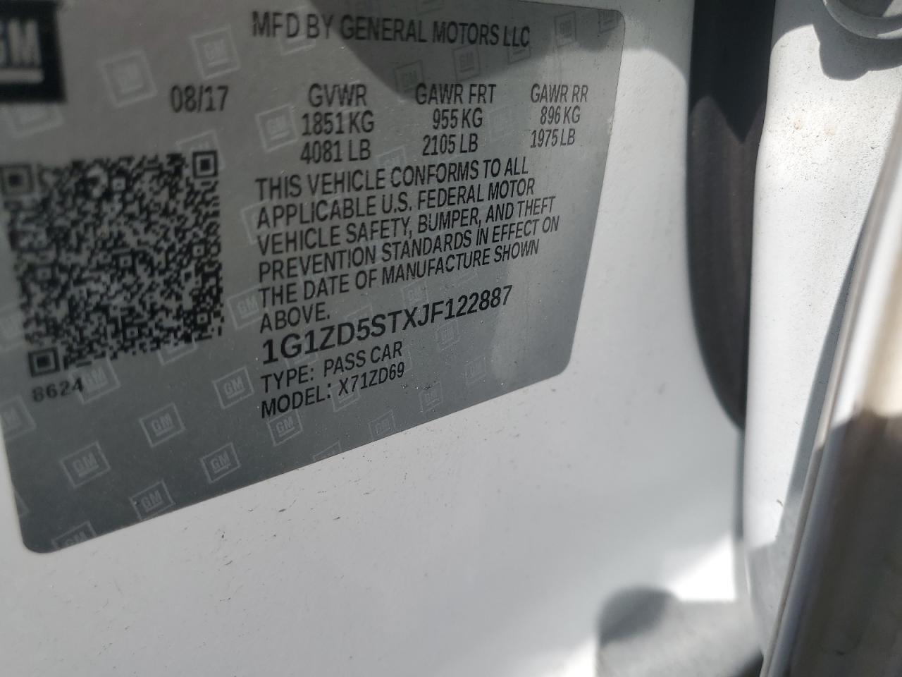 2018 CHEVROLET MALIBU