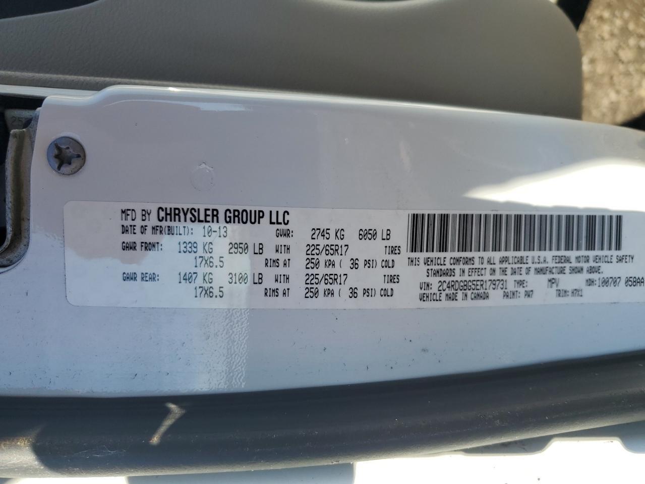 2014 DODGE GRAND CARAVAN