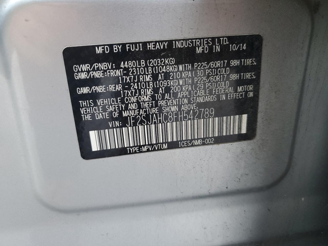 2015 SUBARU FORESTER