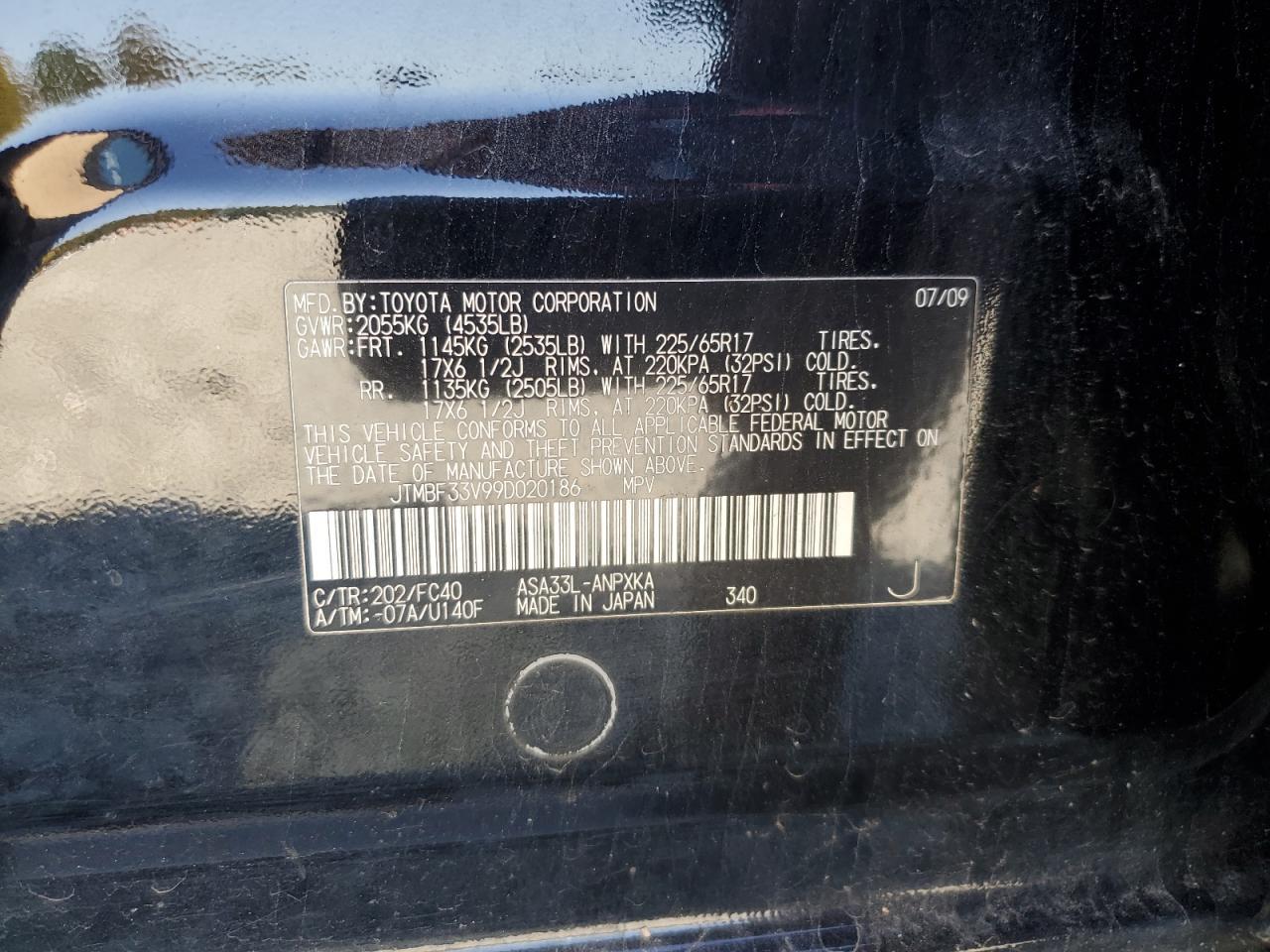 2009 TOYOTA RAV4