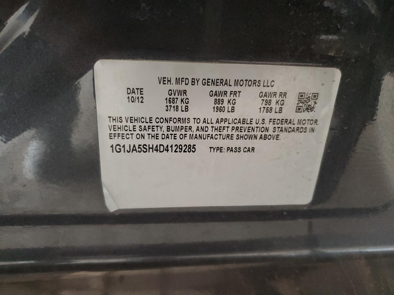 2013 CHEVROLET SONIC