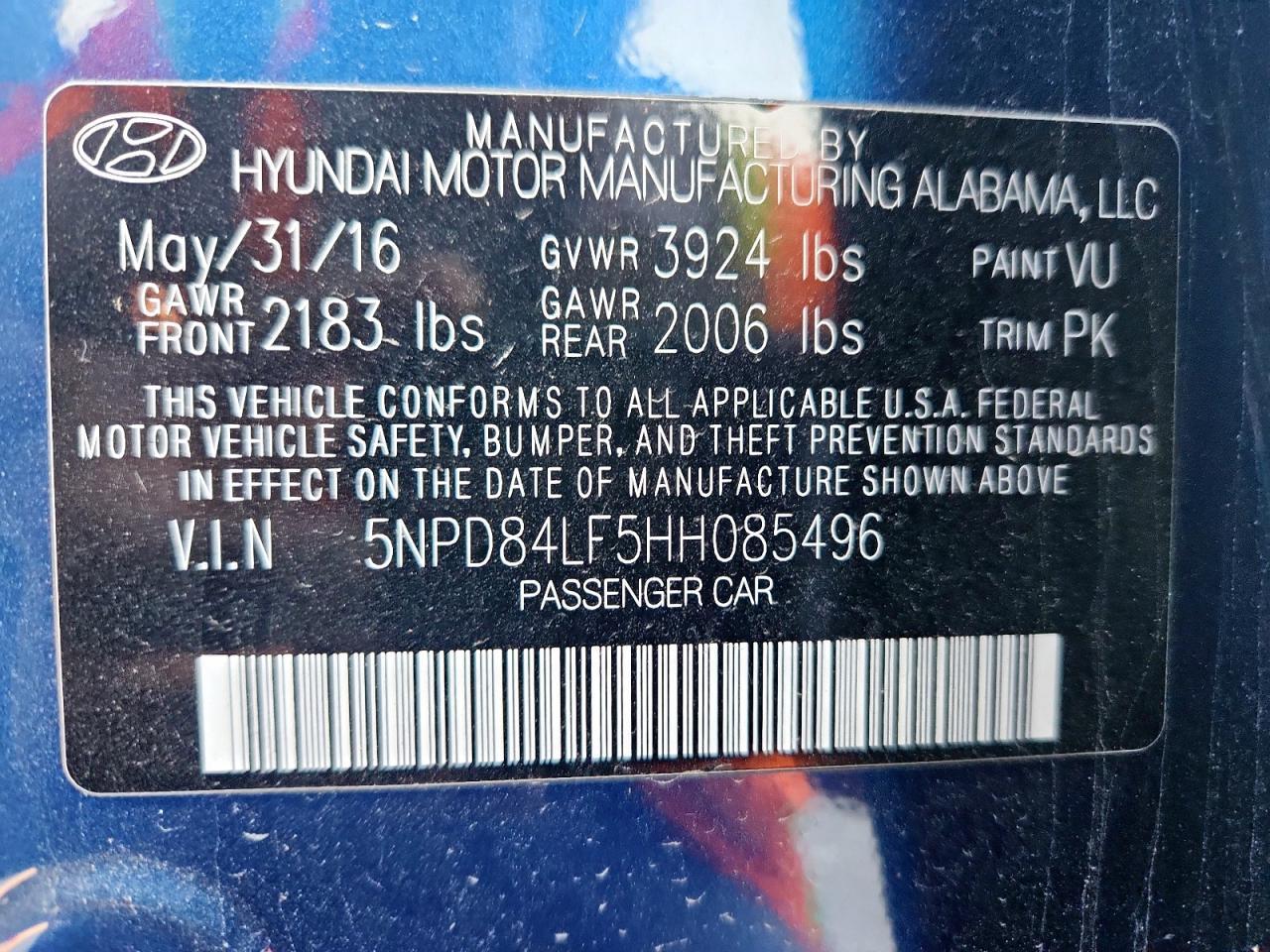2017 HYUNDAI ELANTRA