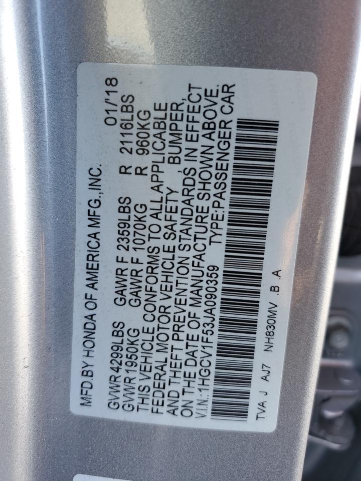2018 HONDA ACCORD
