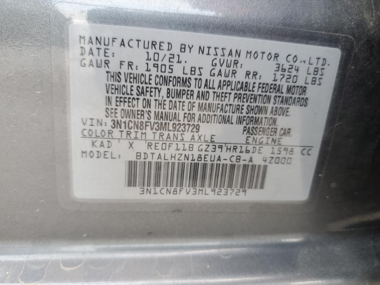 2021 NISSAN VERSA