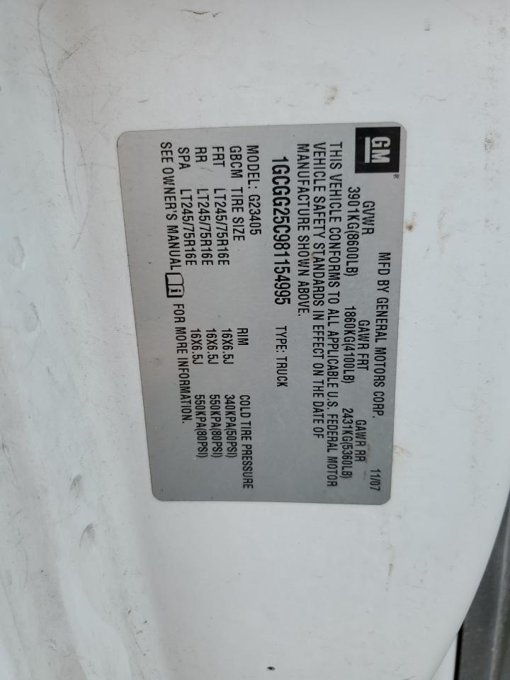 2008 CHEVROLET EXPRESS 2500