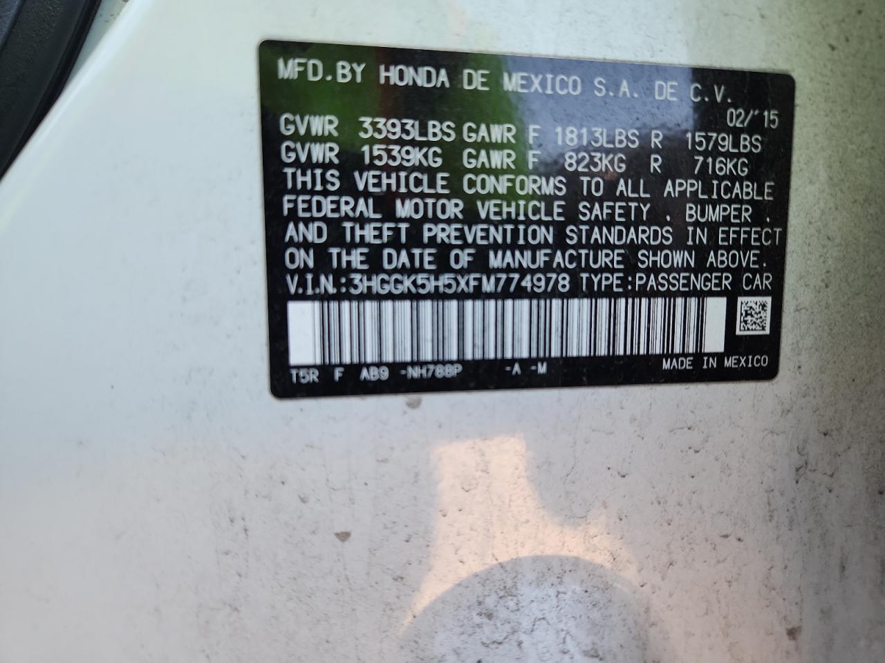 2015 HONDA FIT