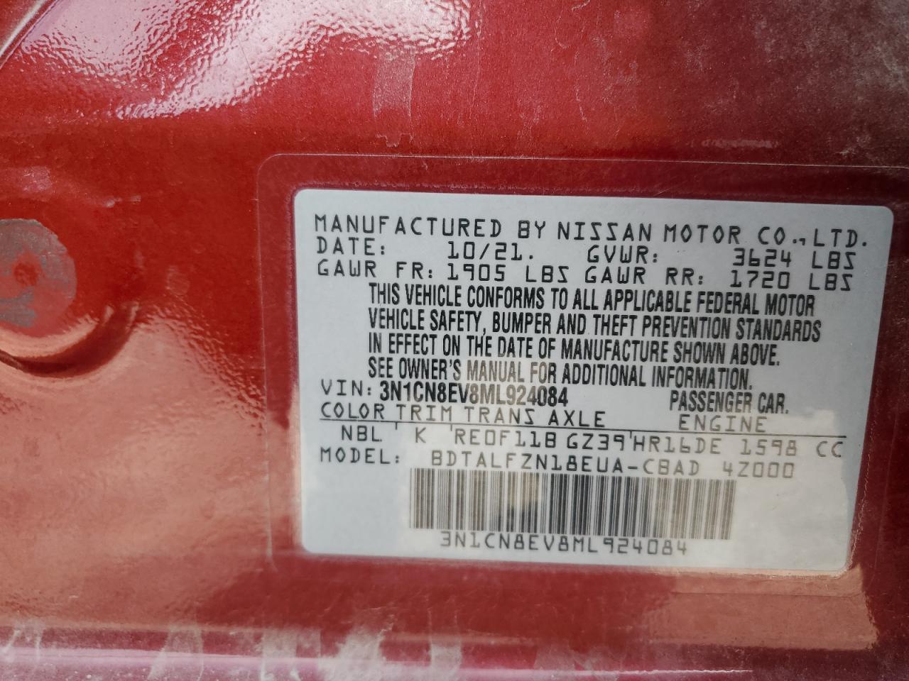 2021 NISSAN VERSA