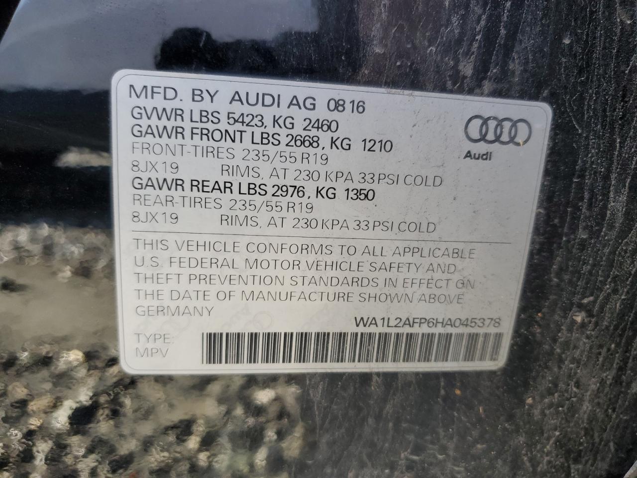 2017 AUDI Q5