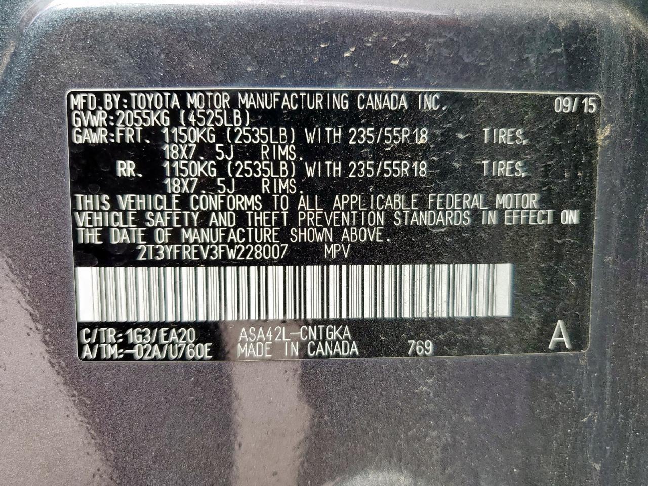 2015 TOYOTA RAV4